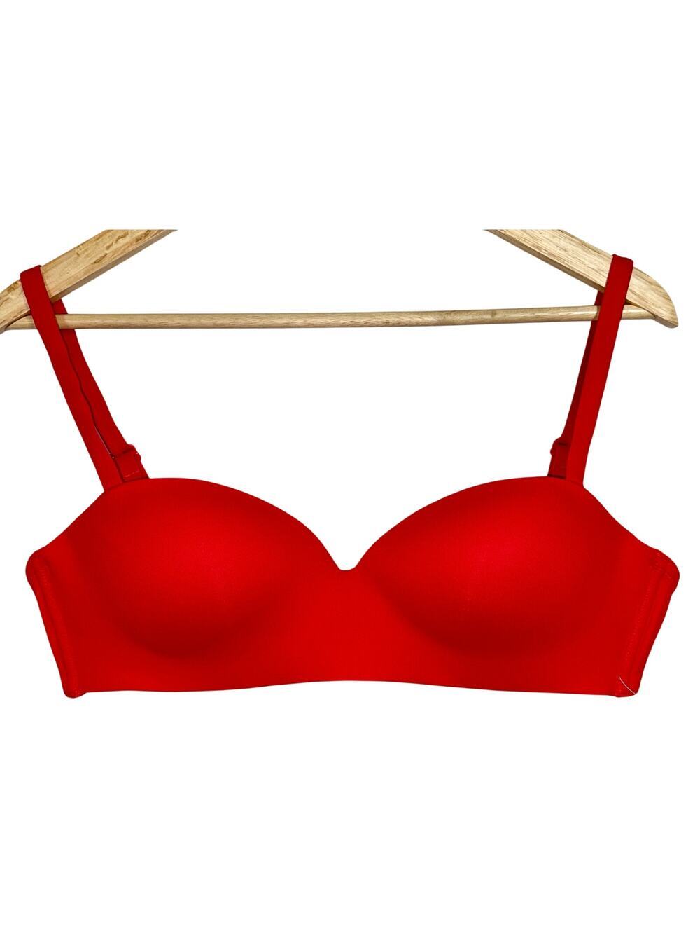 NWT TA3 Wireless Swim Bra Red Bikini Swim Top Womens Size XL - Small Cup (A, B)